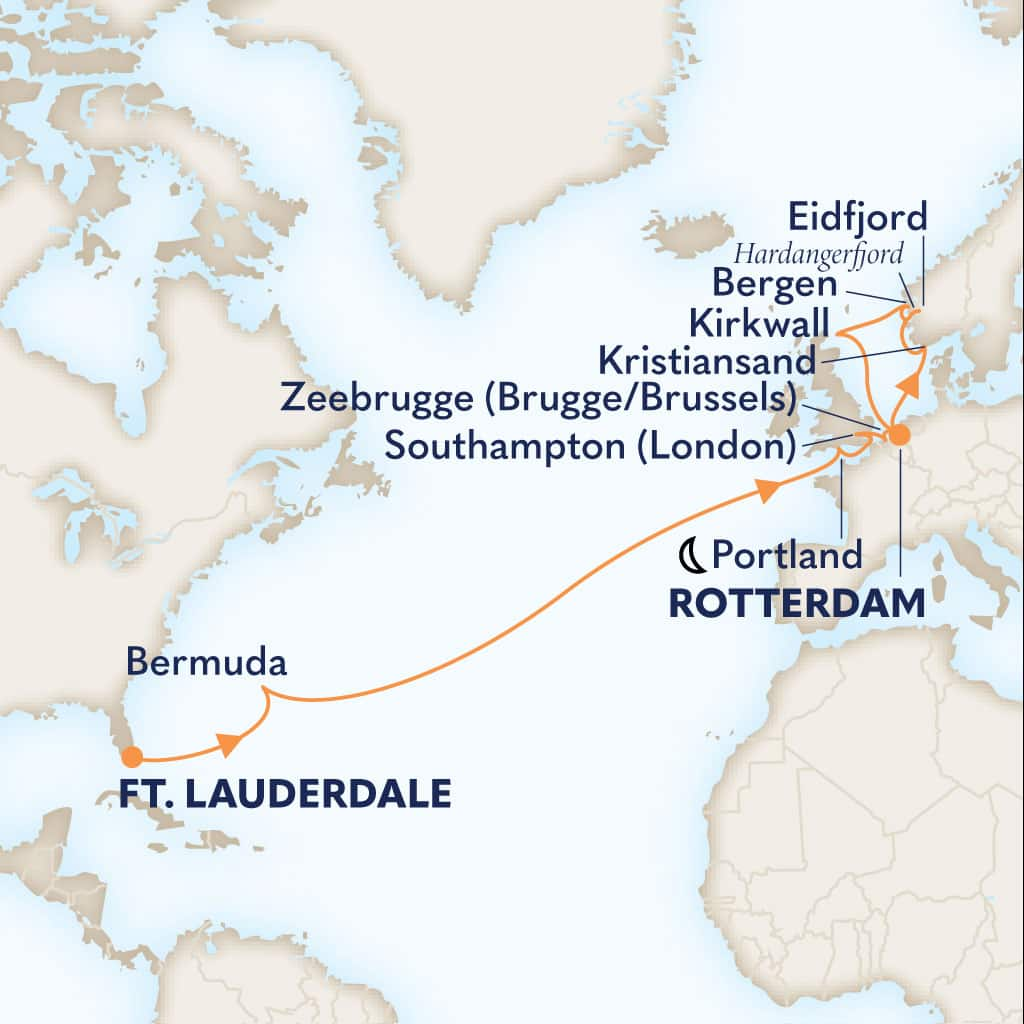 Transatlantic Cruises - Holland America - 2025 & 2026 Seasons