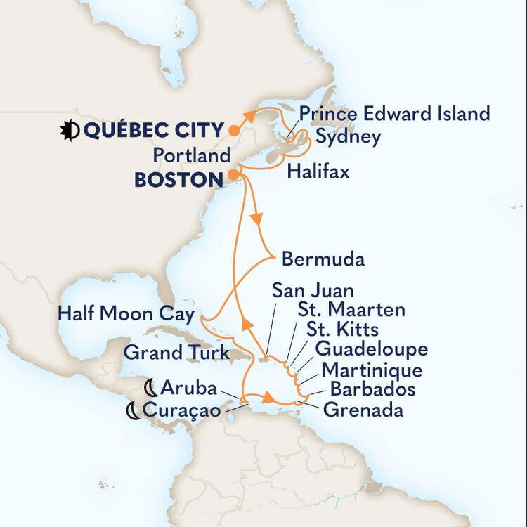 holland america cruise quebec city to boston