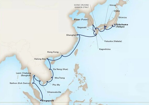cruises from singapore to japan