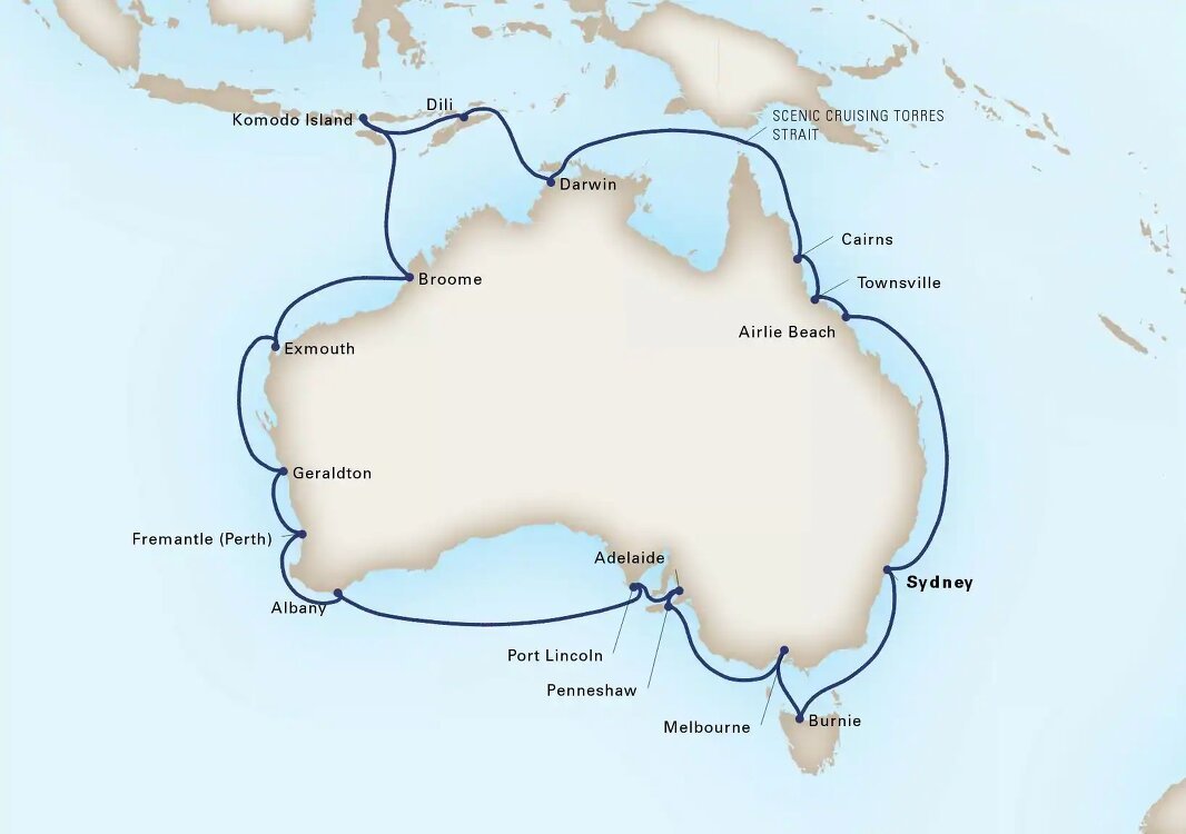 circumnavigating australia by cruise ship