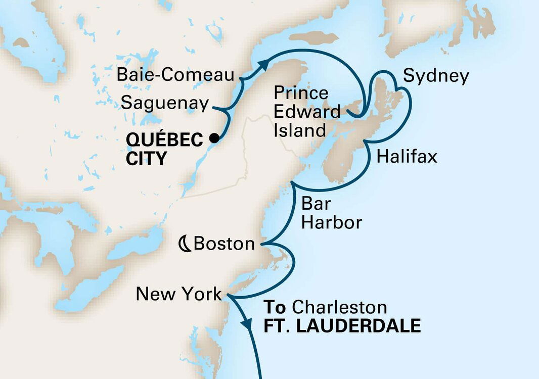 holland america cruise from quebec to florida