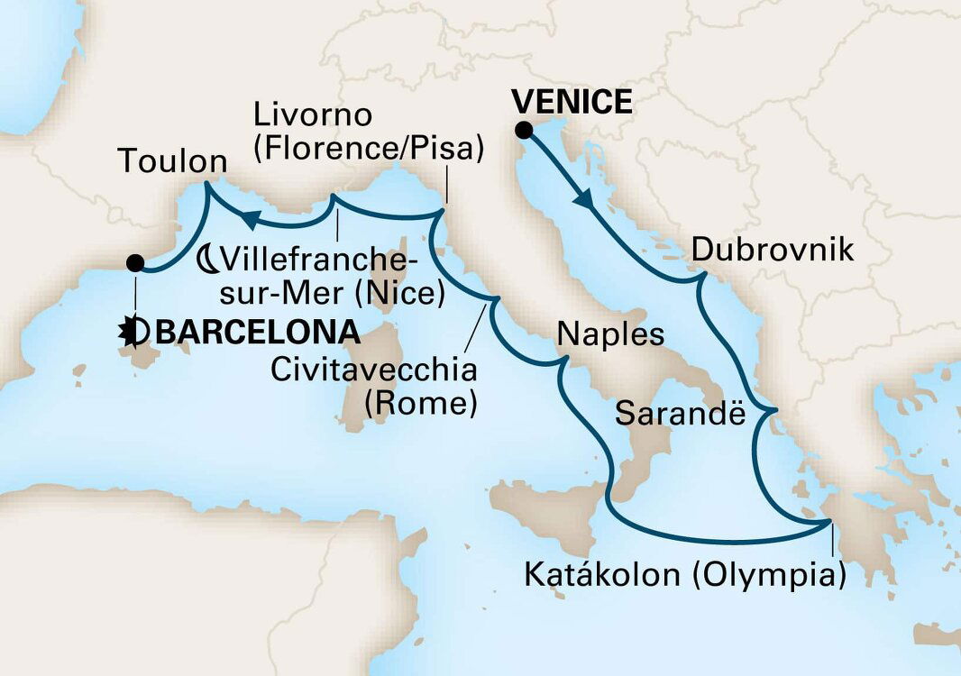 Mediterranean Romance Holland America (12 Night Cruise from Venice to Mediterranean Romance Holland America (12 Night Cruise from Venice to