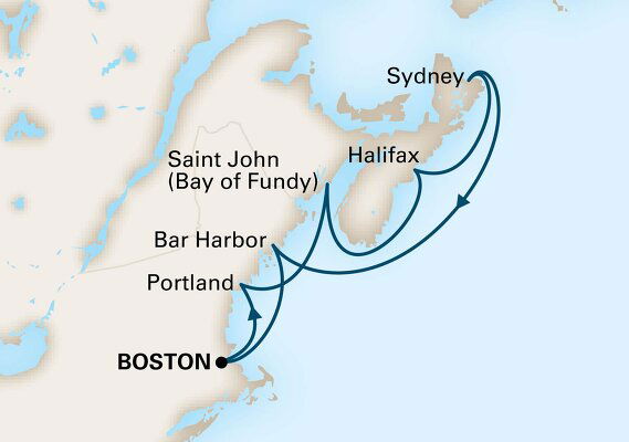 Cruises Starting and Ending in Boston - 2024 & 2025 Seasons