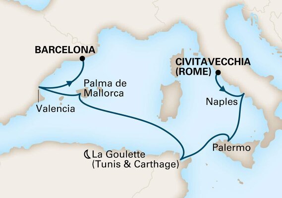 cruise barcelona to rome 2023