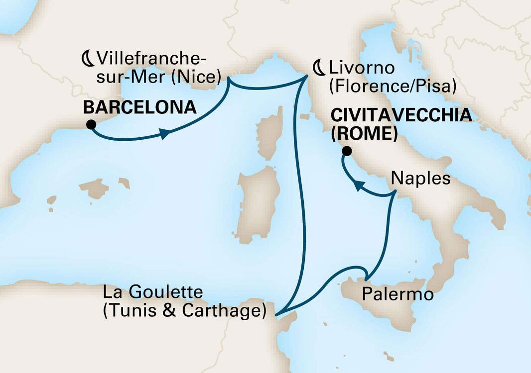 Mediterranean Rivieras Holland America (7 Night Cruise from Barcelona Mediterranean Rivieras Holland America (7 Night Cruise from Barcelona