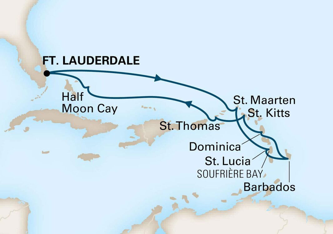 Southern Caribbean Wayfarer - Holland America (11 Night Roundtrip ...