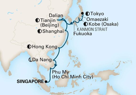 japan to singapore cruises 2023