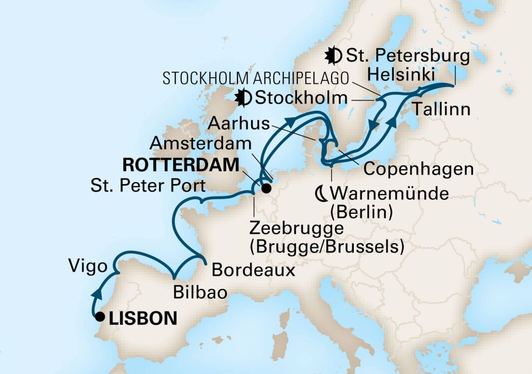 Bay Of Biscay & Baltic Explorer - Holland America (22 Night Cruise from ...