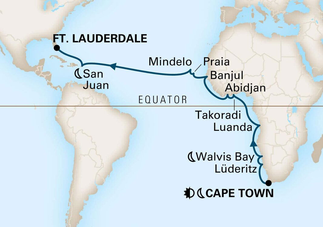 28 Day Grand Africa Voyage Itinerary (Holland America)