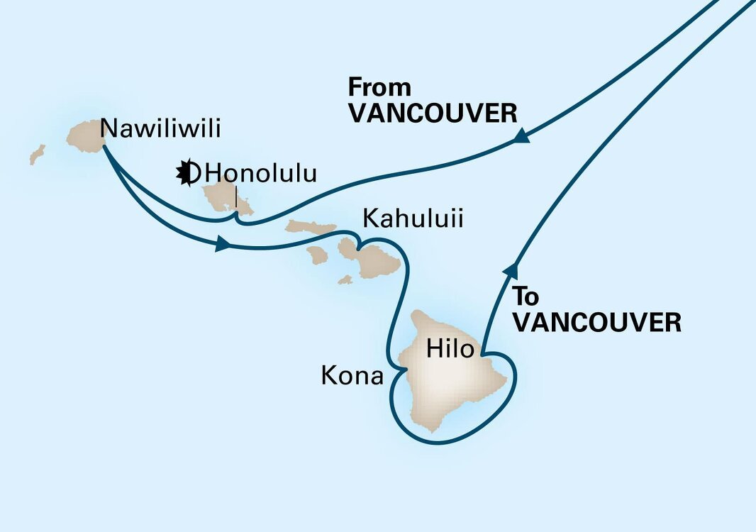 Circle Hawaii Holland America (18 Night Roundtrip Cruise from Vancouver)