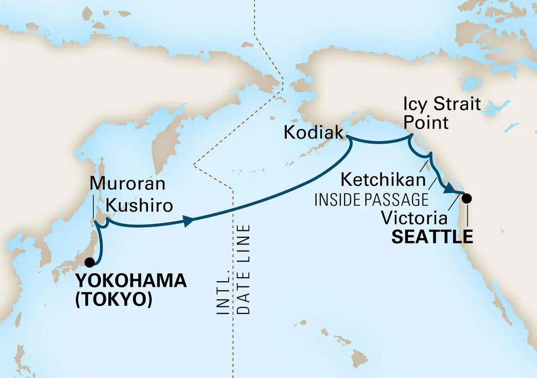 North Pacific Crossing Holland America (15 Night Cruise from Tokyo to