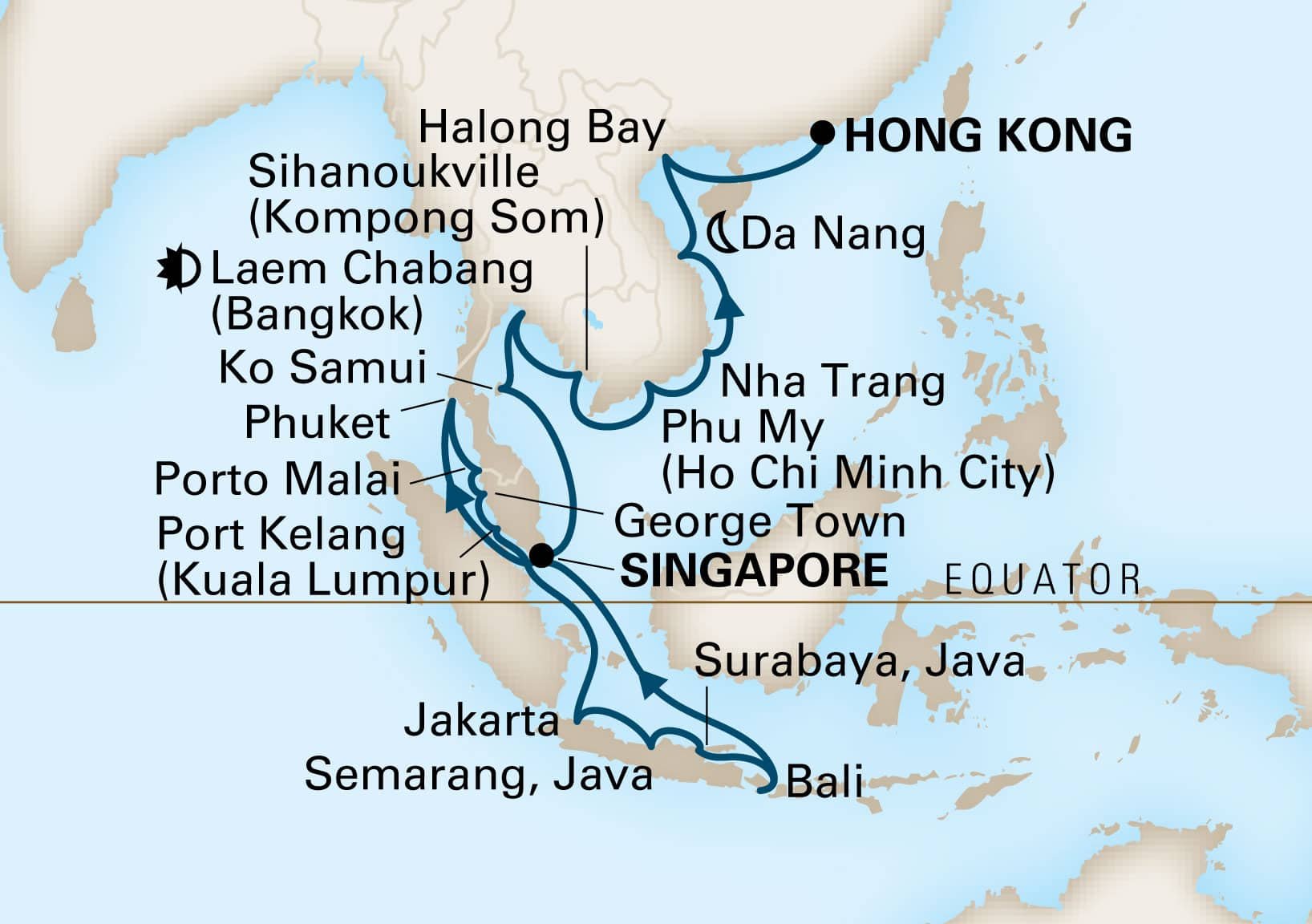 Cruises from Singapore to Hong Kong - 2023, 2024 & 2025 Seasons