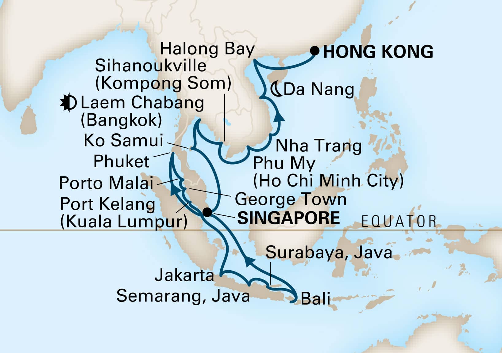 Cruises from Singapore to Hong Kong - 2023, 2024 & 2025 Seasons