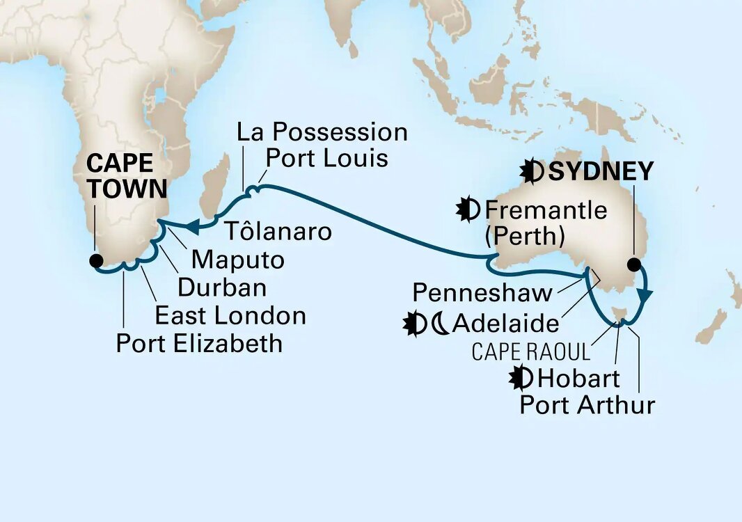 Grand World Voyage Holland America (32 Night Cruise from Sydney to