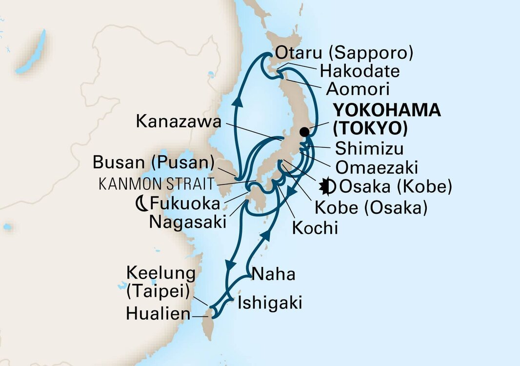 Southern Japan Collector Holland America (28 Night Roundtrip Cruise