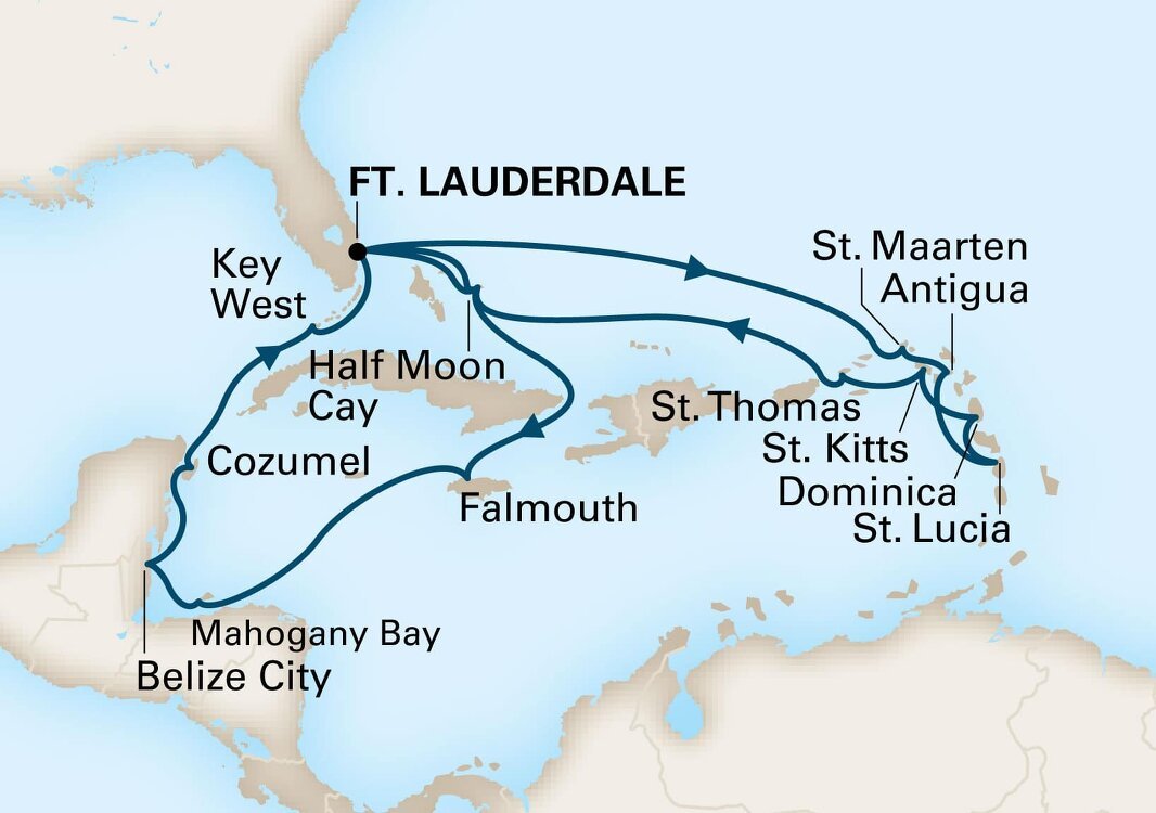 Southern Caribbean Wayfarer / Seafarer Holland America (21 Night