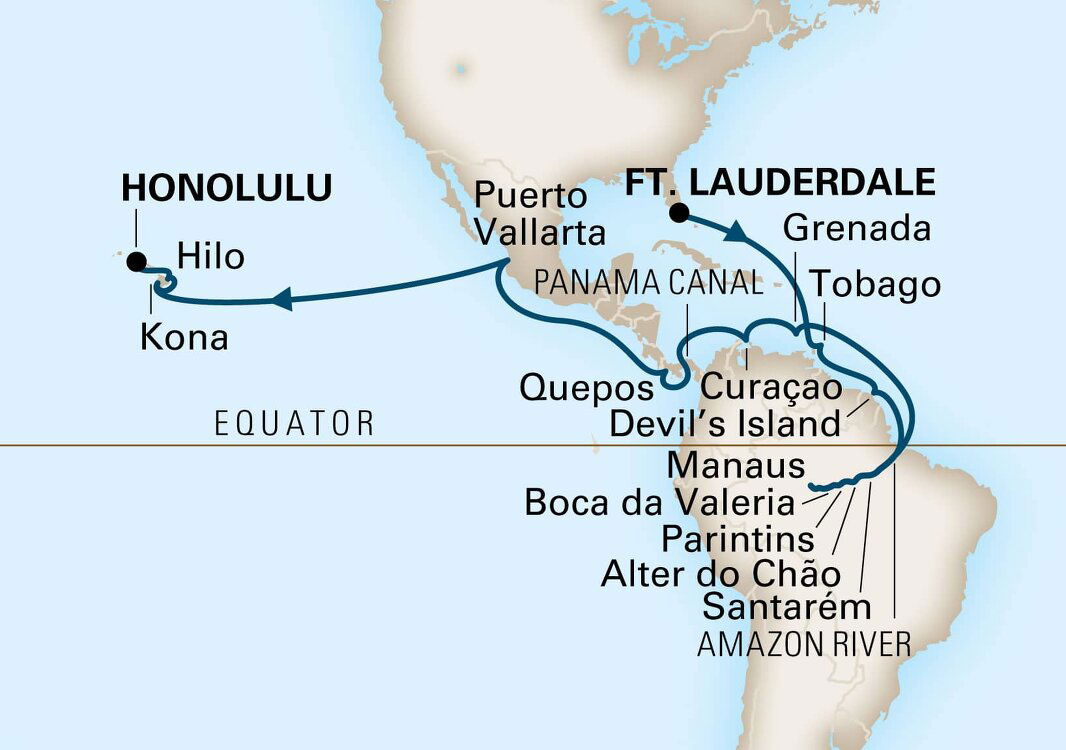 Grand World Voyage Holland America (36 Night Cruise from Fort