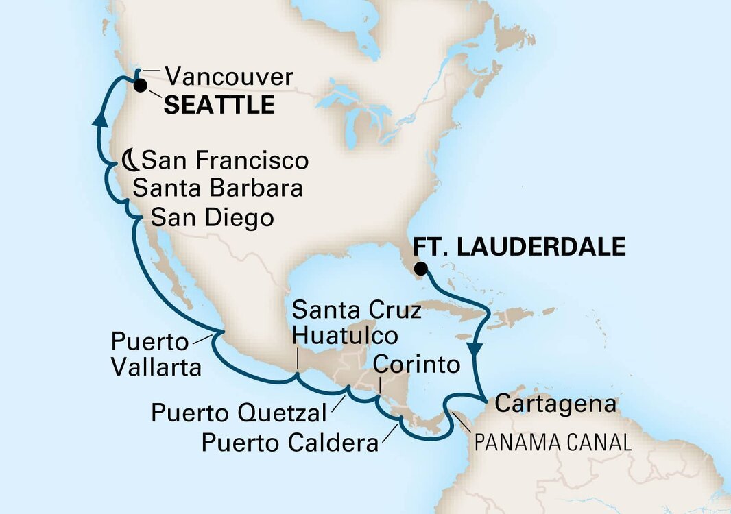 Panama Canal - Holland America (21 Night Cruise from Fort Lauderdale to ...