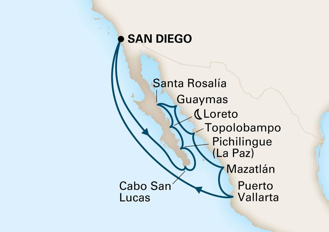 Historical Baja Peninsula & Sea Of Cortez Holland America (12 Night