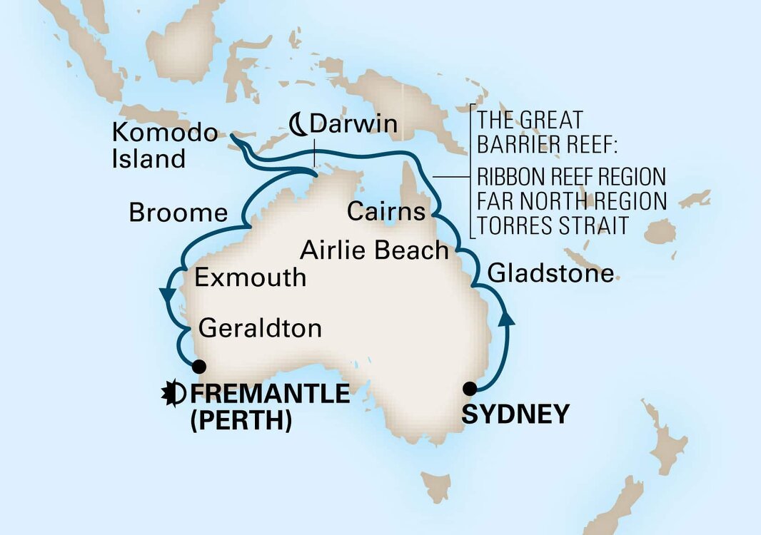 Australia Circumnavigation Holland America (21 Night Cruise from
