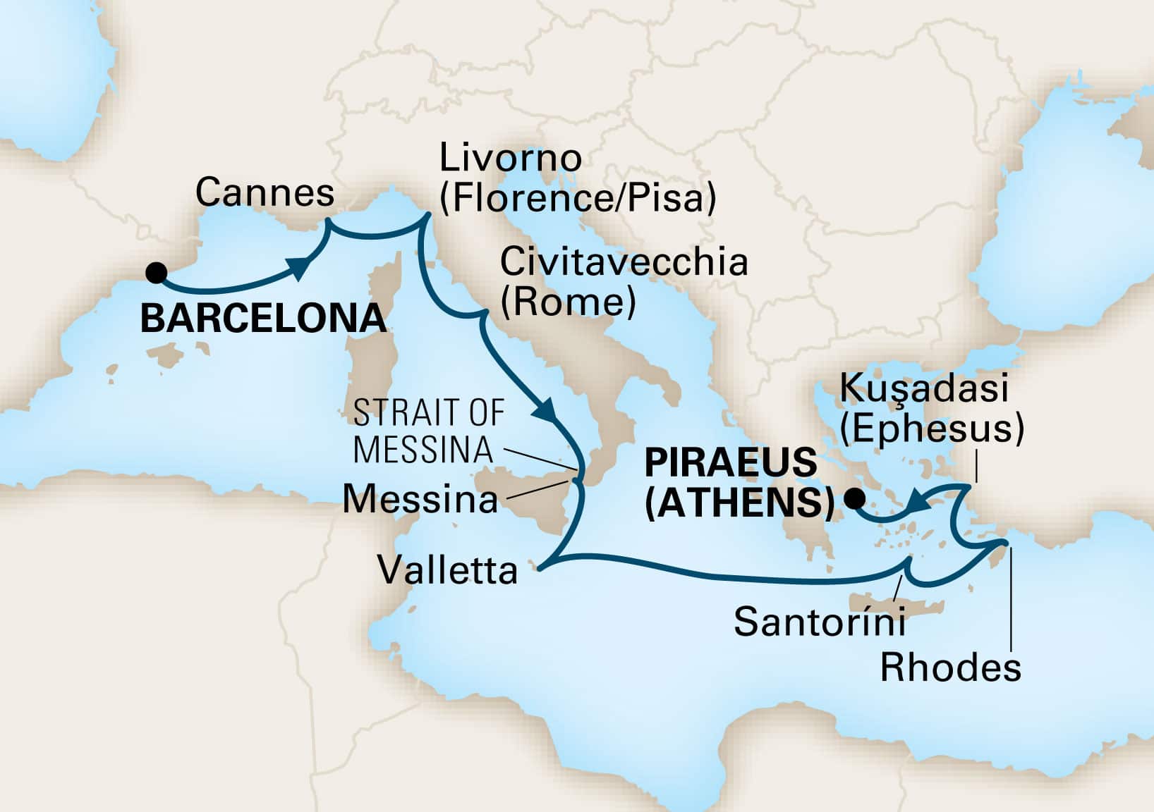Mediterranean Odyssey - Holland America (10 Night Cruise from Barcelona