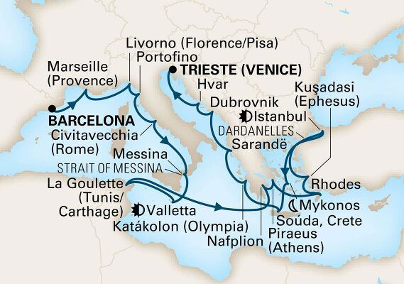 cruise barcelona to venice 2024