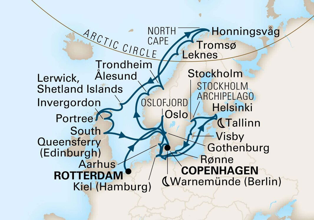 Jewels Of The Baltic, North Cape & The Midnight Sun Holland America