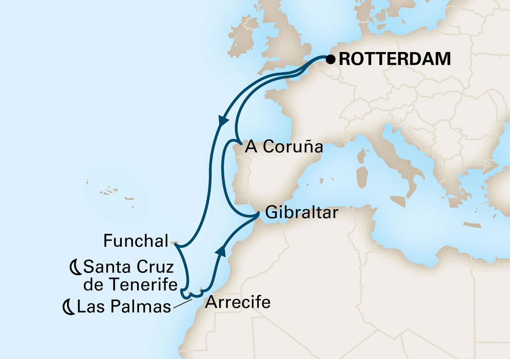 Canary Island Allure - Holland America (14 Night Roundtrip Cruise from 