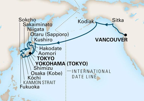 cruise from usa to japan