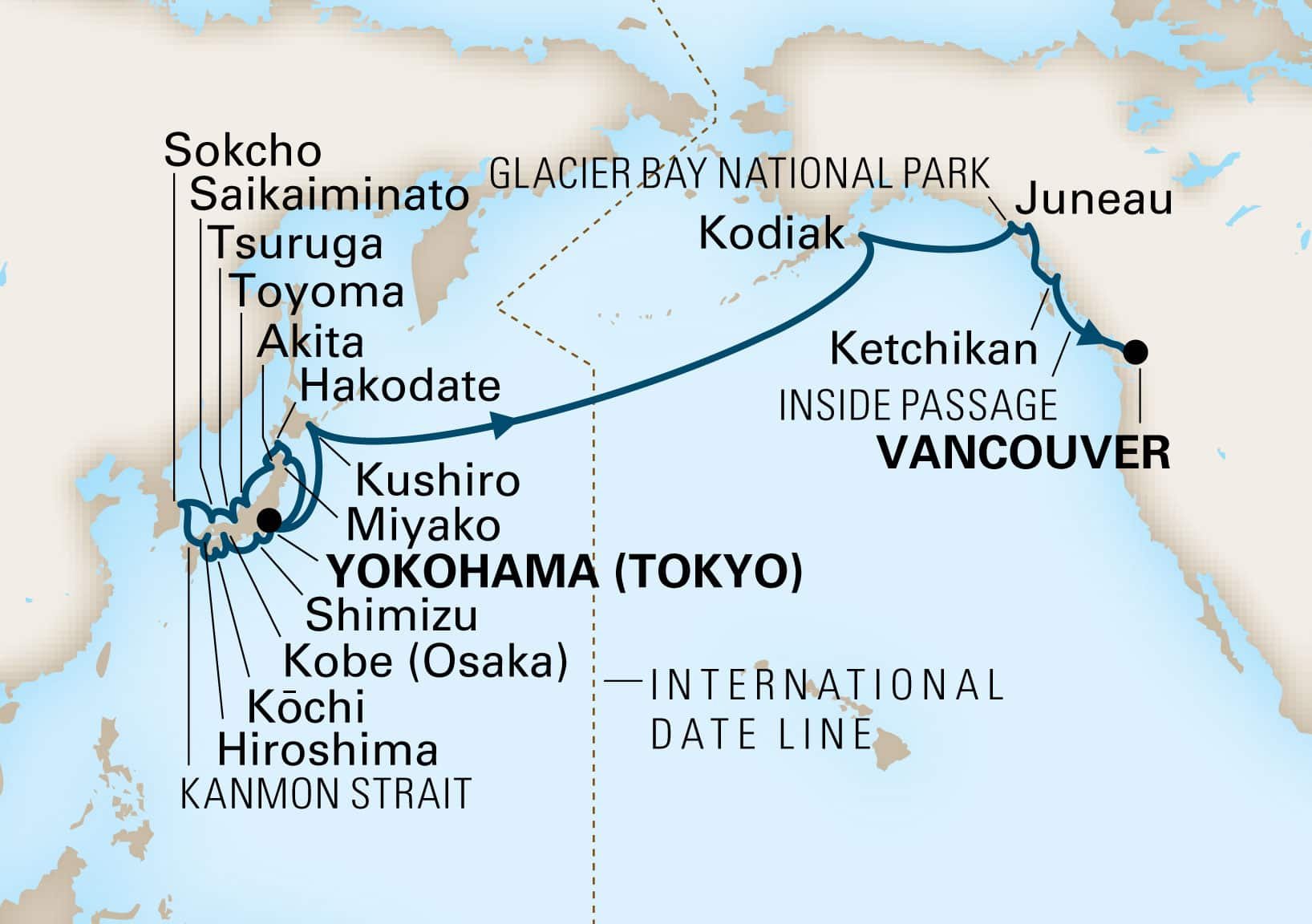 Cruises From Tokyo To Vancouver - 2025 & 2026 Seasons