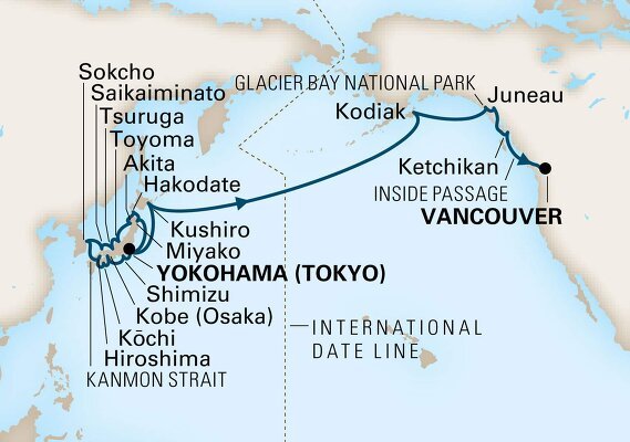 oceania cruise tokyo to vancouver