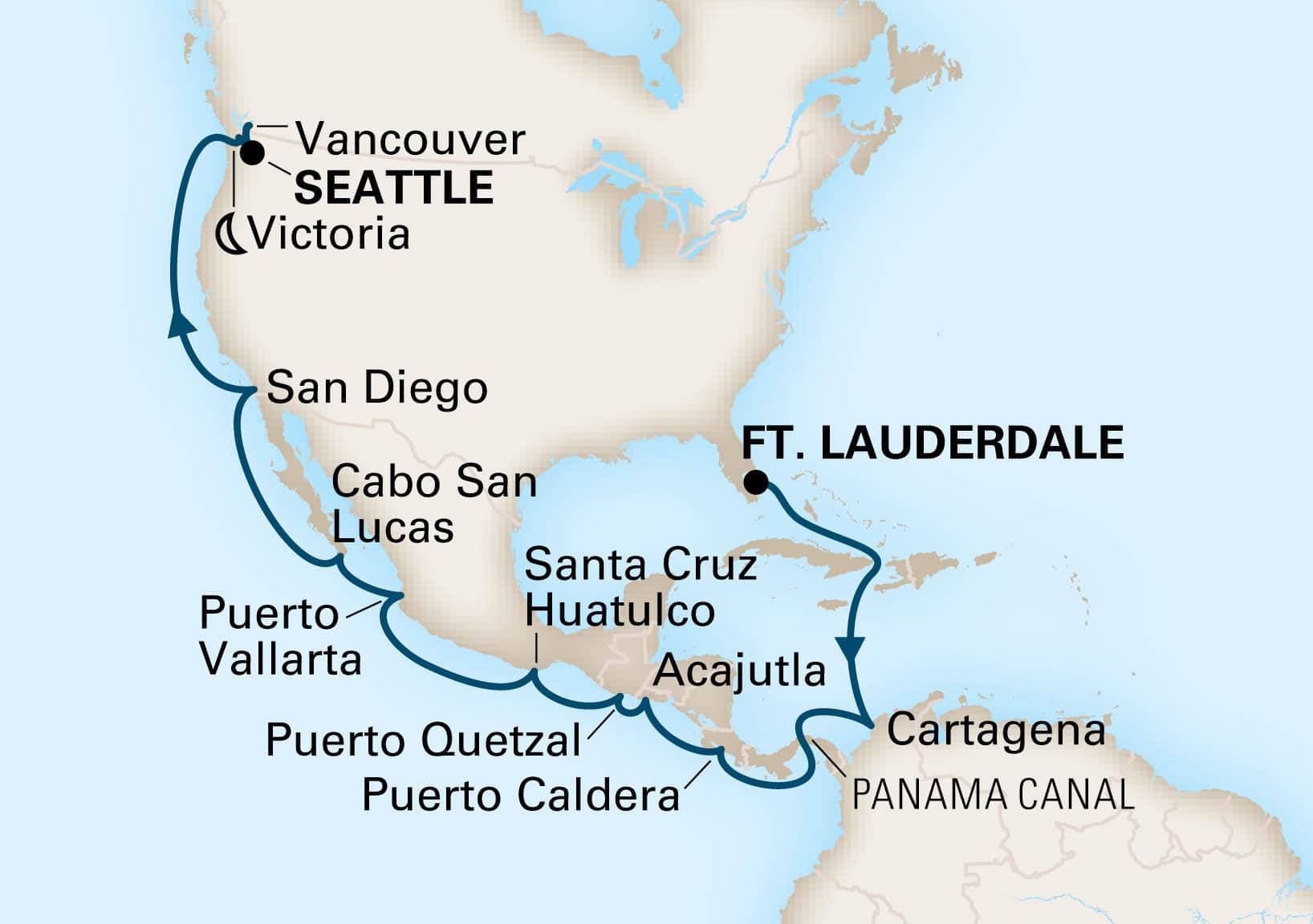 Panama Canal - Holland America (20 Night Cruise from Fort Lauderdale to