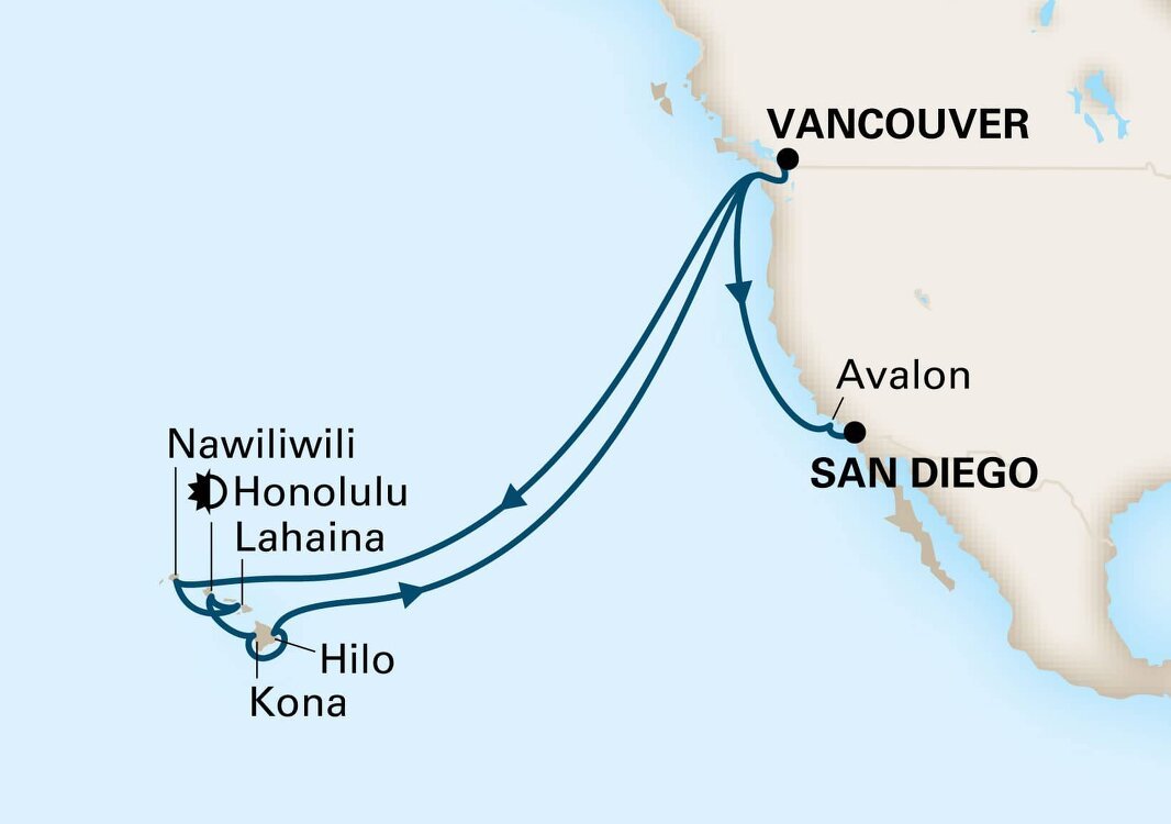 Circle Hawaii & Pacific Coastal Holland America (21 Night Cruise from