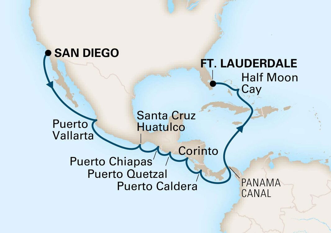 Panama Canal Holland America (15 Night Cruise from San Diego to Fort