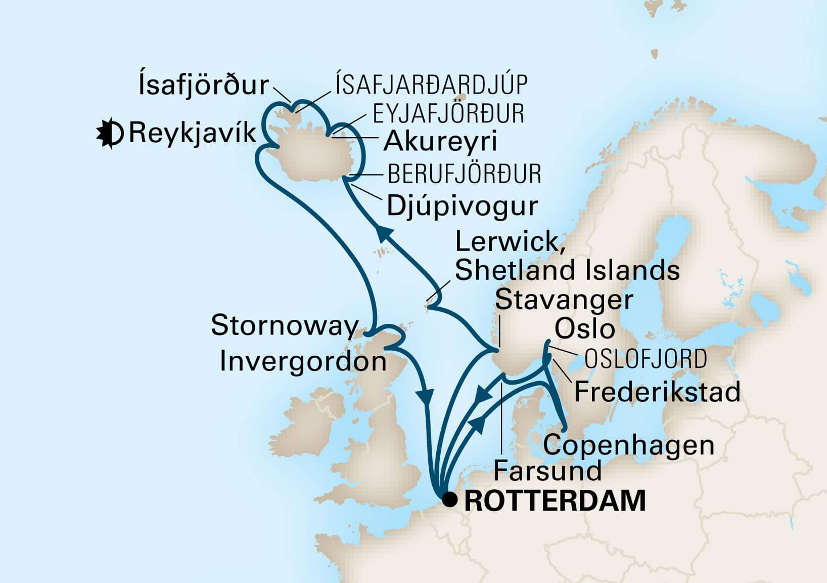 Viking Sagas & Northern Isles - Holland America (21 Night Roundtrip 