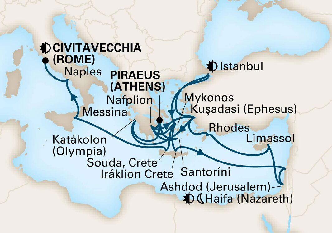 Holy Land, Ancient Kingdoms & Greek Isles Holland America (28 Night