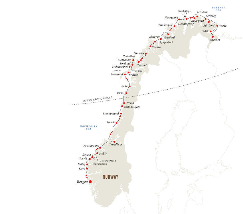 The Classic Roundtrip Voyage - Hurtigruten (11 Night Roundtrip Cruise ...