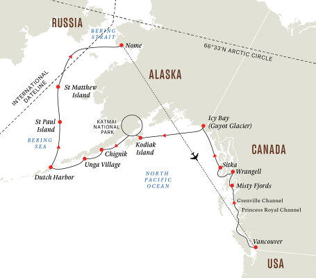 Cruises Starting and Ending in Vancouver - 2023-2025 Seasons