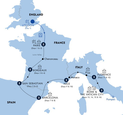 Tours from Paris to Rome | 2026-2028 | Global Journeys