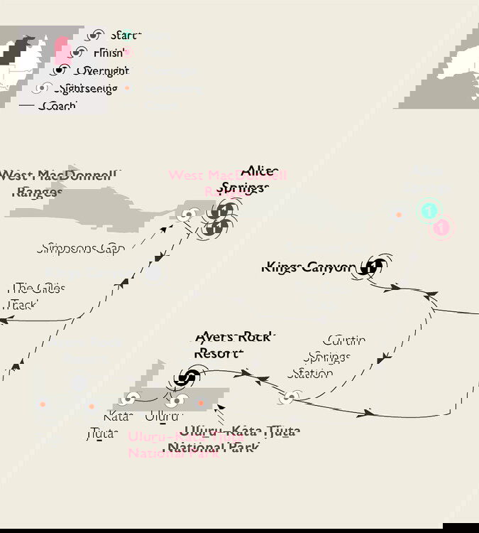 6 Day Outback Contrasts Itinerary (Inspiring Journeys)