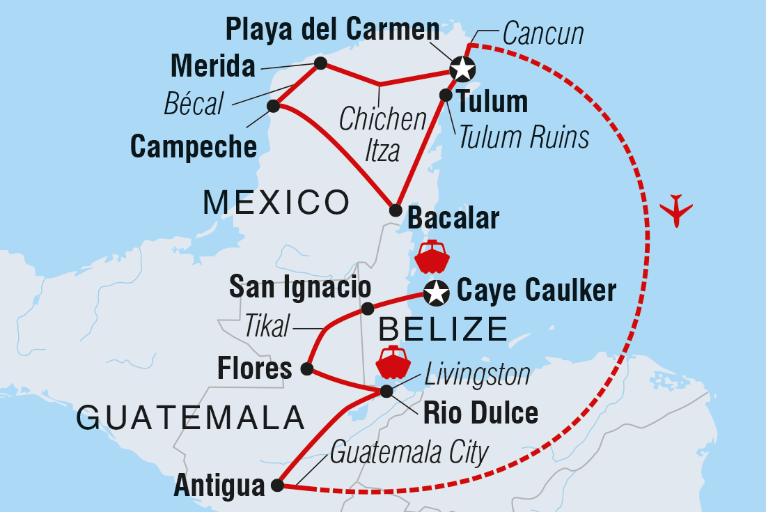 Yucatan, Guatemala and Belize Adventure - Intrepid (17 Days From