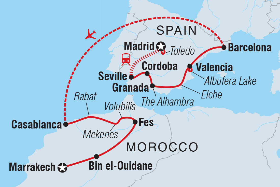 spain morocco trip itinerary
