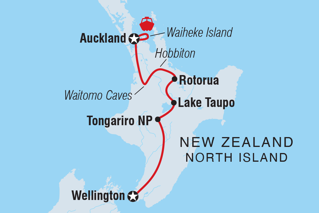 Premium New Zealand North Island Intrepid (8 Days From Auckland to Wellington)