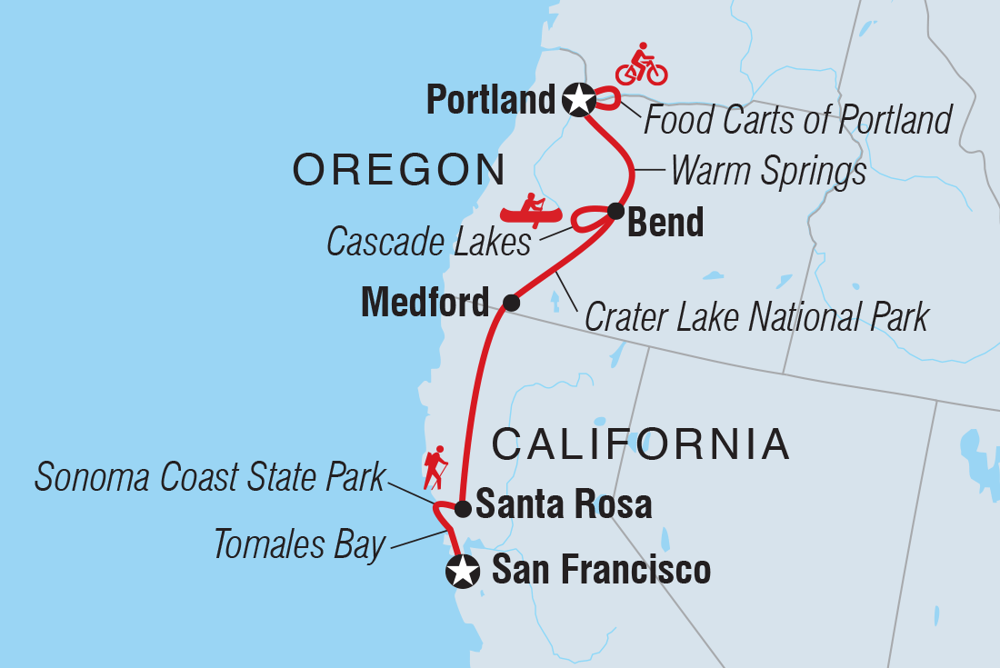 Portland to San Francisco Discovery Intrepid 6 Days From