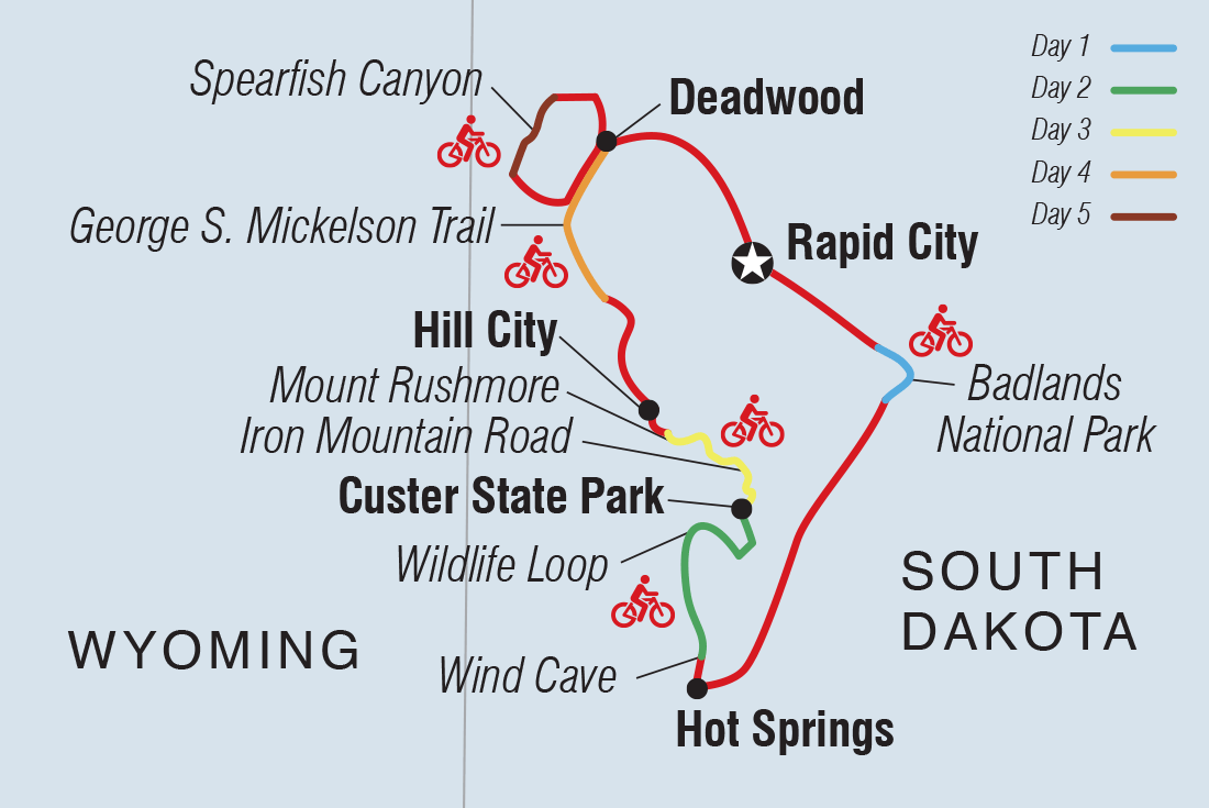 Cycle South Dakota: Mount Rushmore Badlands Intrepid (5 Days
