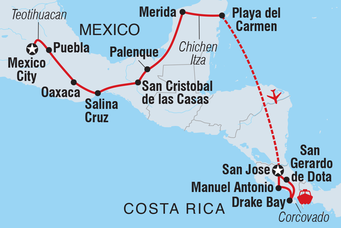 Best Of Mexico & Costa Rica - Intrepid (22 Days From Mexico City To San 