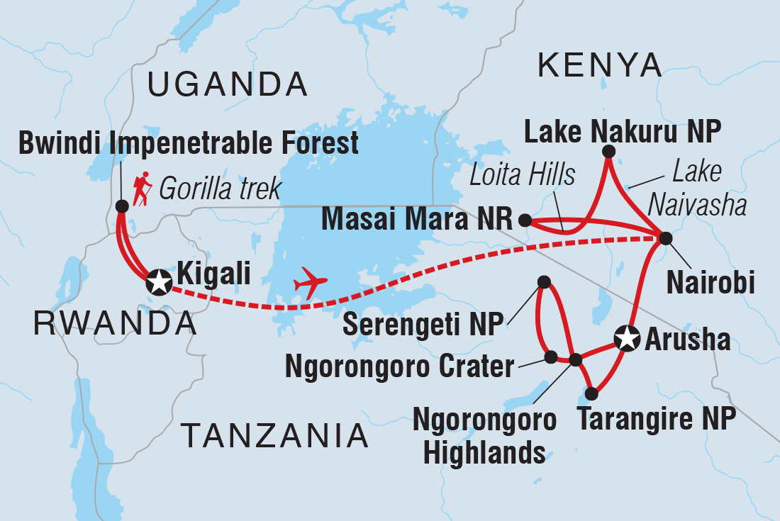 Premium East Africa in Depth Intrepid (21 Days From Kigali to Arusha)