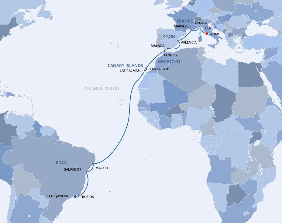 MSC Grand Voyages MSC Cruises (21 Night Cruise from Rio de Janeiro to