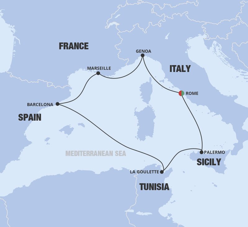 cruise ship rome itinerary