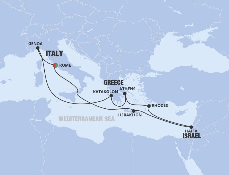 11 day mediterranean cruise from rome